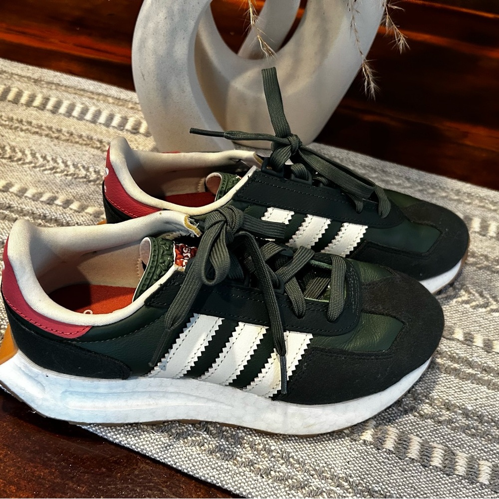 Adidas Ortholite Forest Green and White Running Shoes